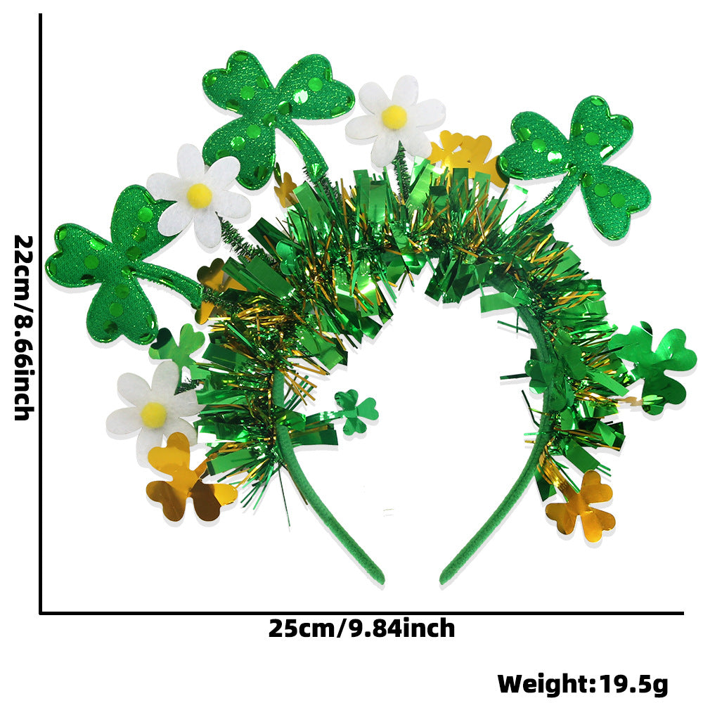 Wholesale St.  Patrick' s Day shamrock ribbon bow headband
