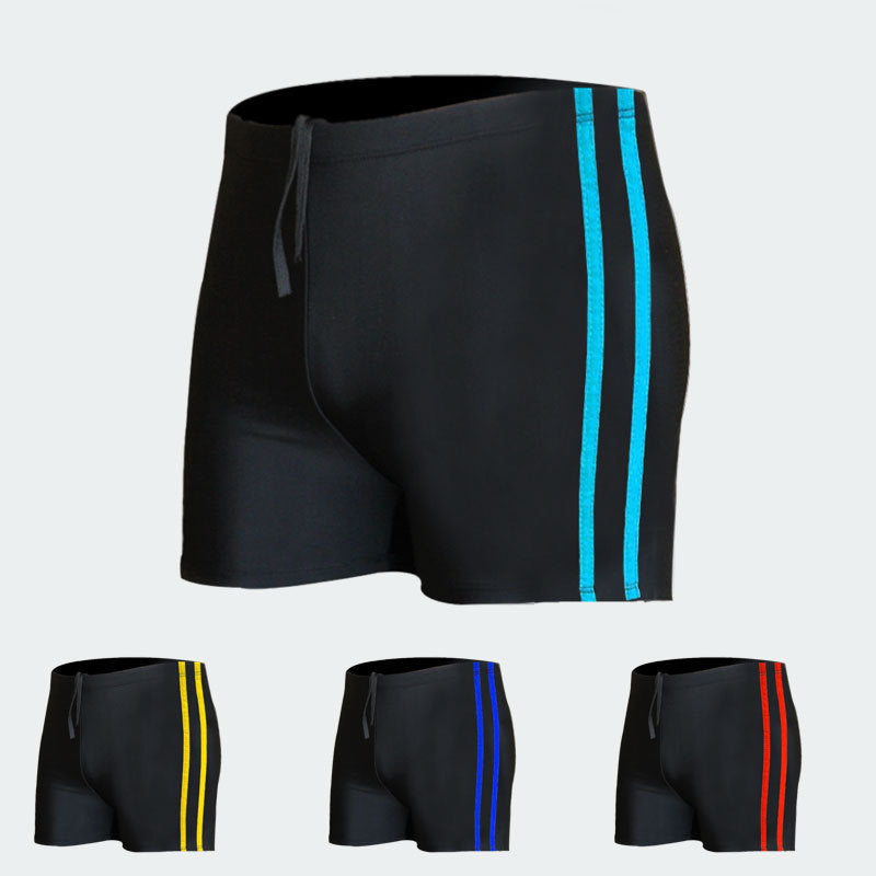 Wholesale Men's Plus Size Simple Colorblock Stripe Swimwear
