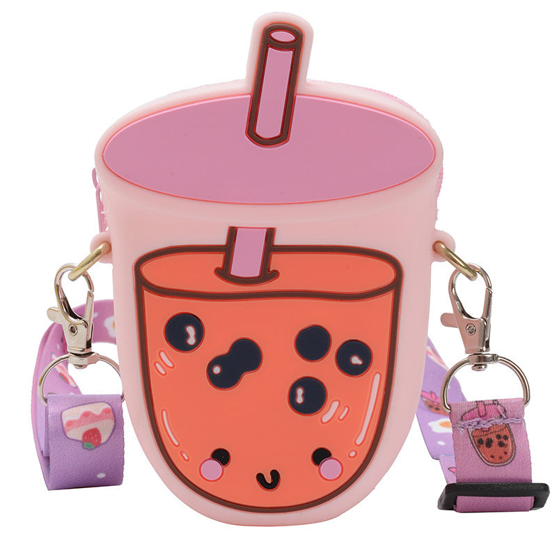 Copa de té de leche de dibujos animados al por mayor Silicona Silicona Magno mensajero