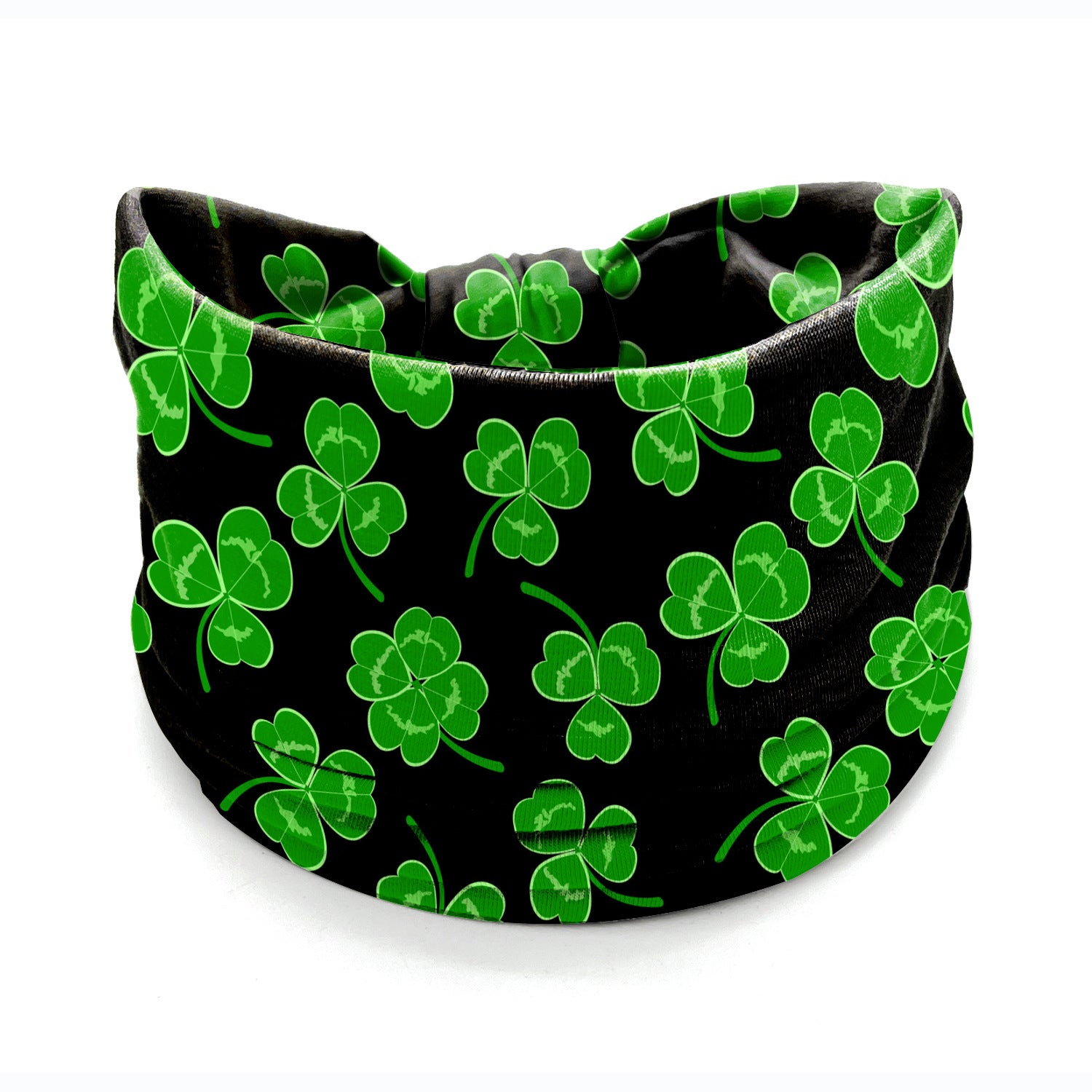 Wholesale St.  Patrick' s Day printed clover elastic wide headband