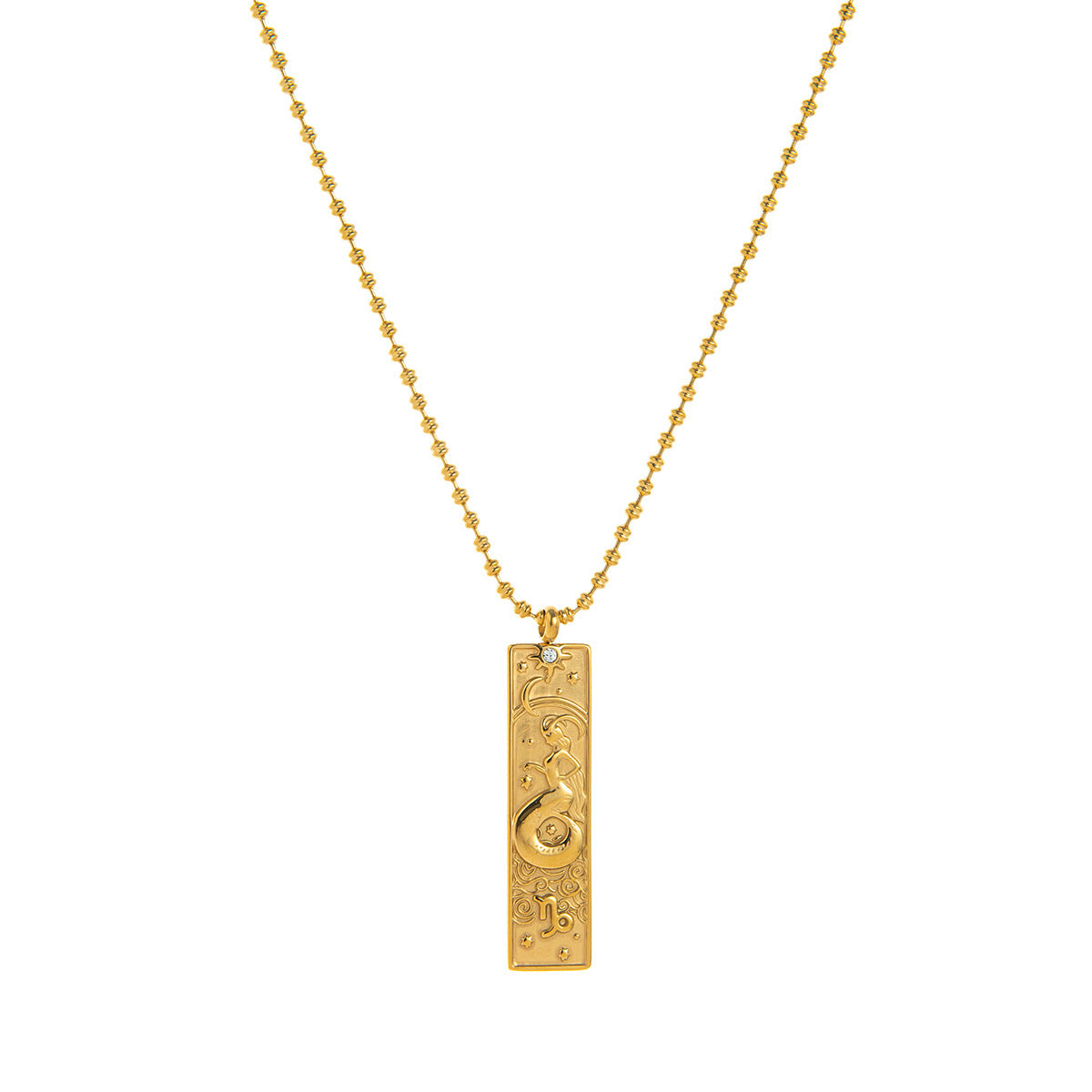 Wholesale Zodiac Tarot Card Necklace Stainless Steel 18K Gold Finish Trendy Contion Jewelry Accessory For Everyday And Boutique Resale