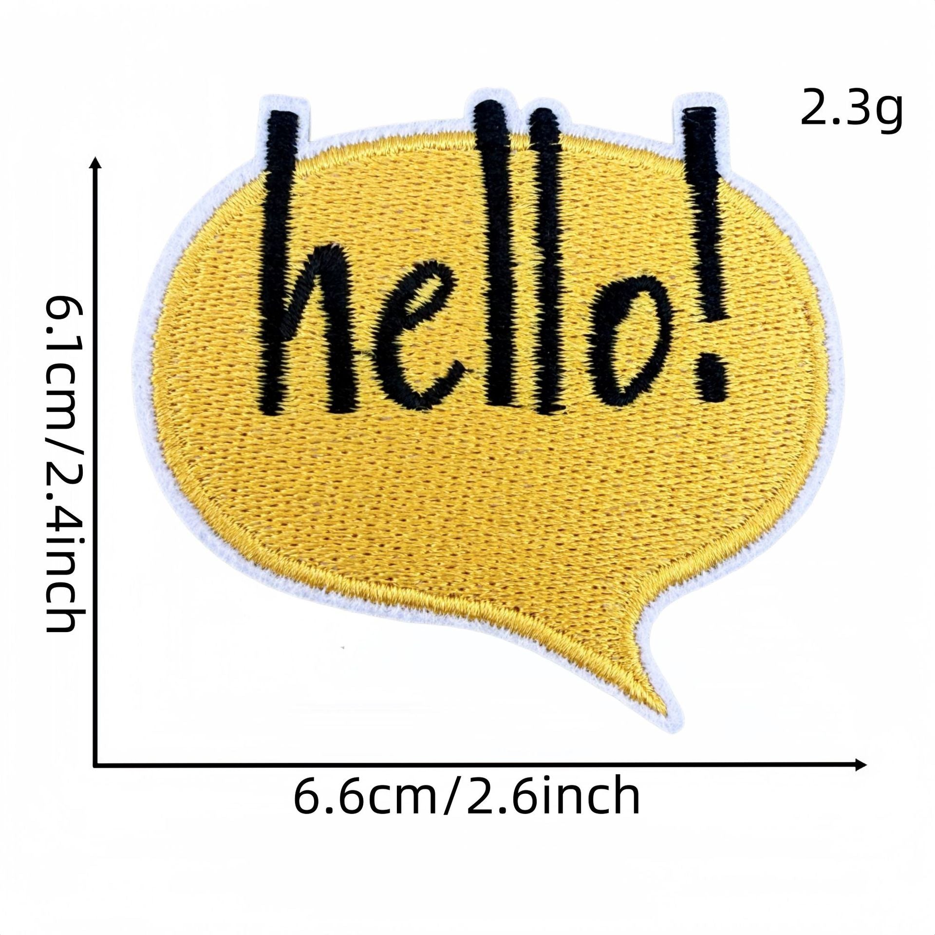 Wholesale Cartoon Hello Embroidered Patch For Everyday DIY Decoration Clothing Accessory