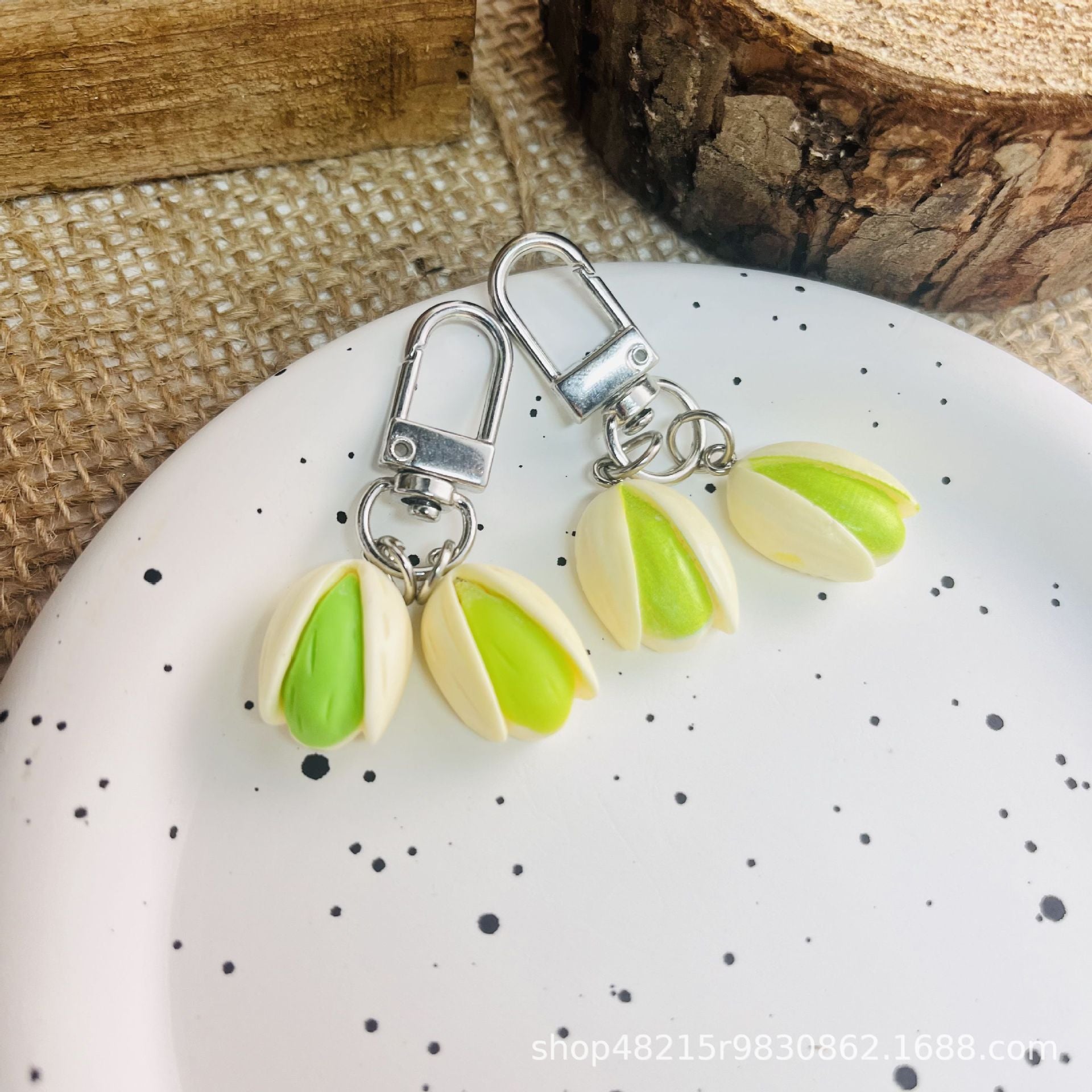 Wholesale Food Series Pistachio Keychain Backpack Charm