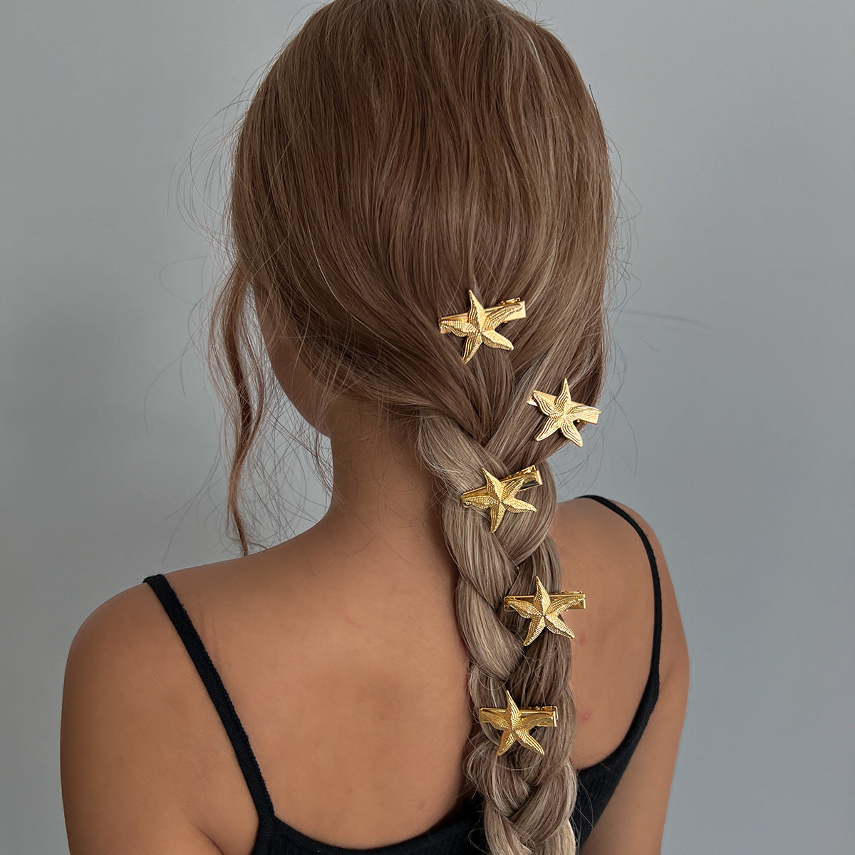 Wholesale Summer New High-grade Niche Marine Style Alloy Texture Striped Hairpin Hair Accessories for Women