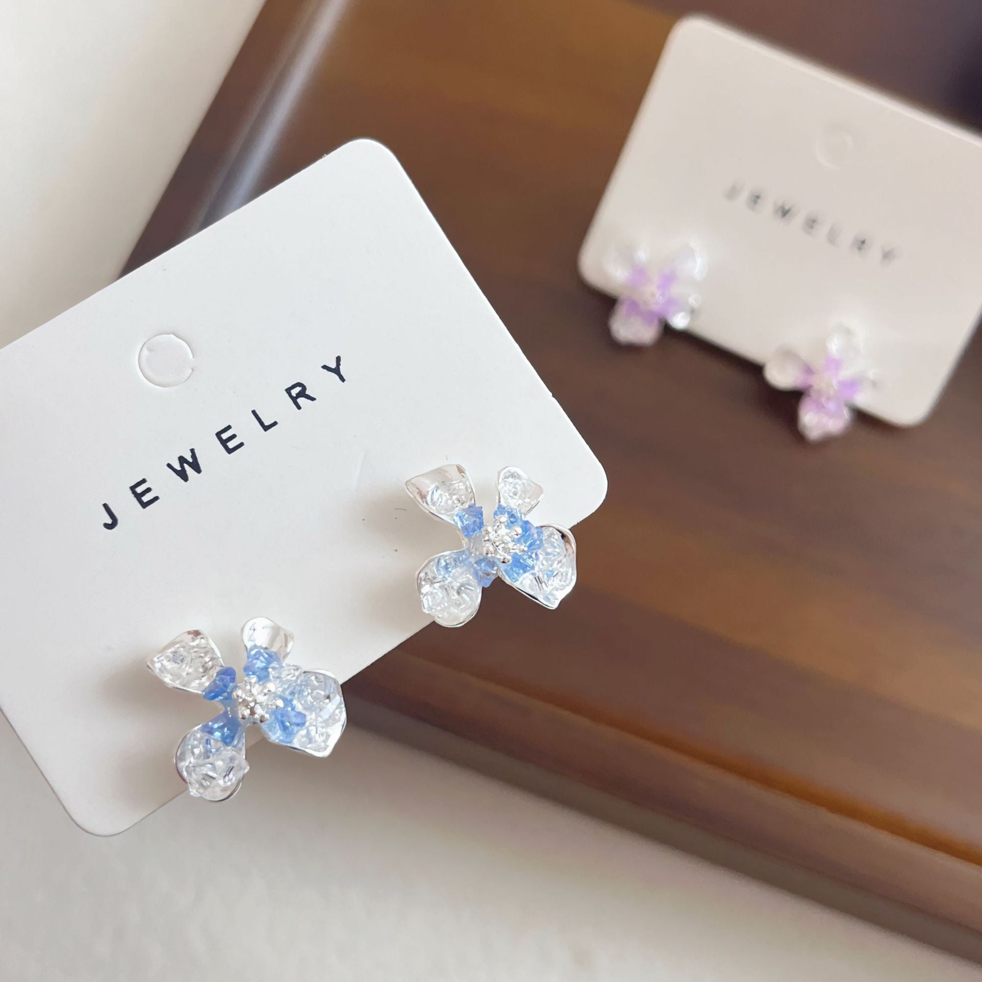 Wholesale 925 Silver Needle Ice Crystal Diamond Stud Earrings