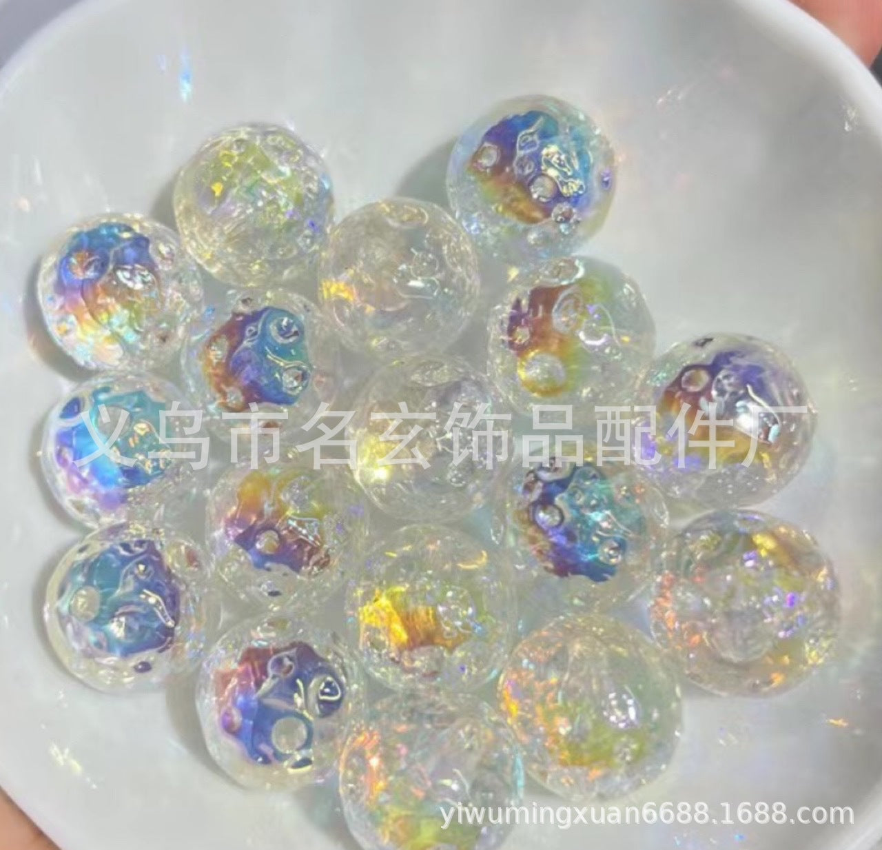 Wholesale  Random 200pcs/pack  Cold Moon Meteorite Beads Scattered Acrylic Beads