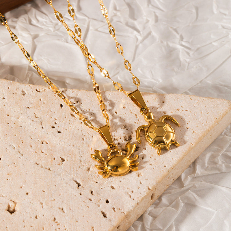 Wholesale Marine Series Summer All-match Stainless Steel Necklace