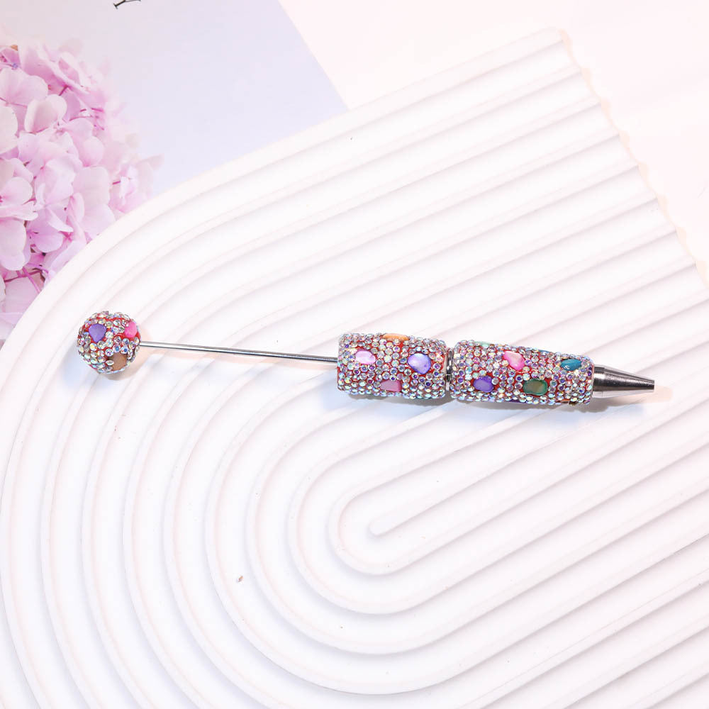 Wholesale Diamond-encrusted Heavy Industry Soft  Beadable Pens  DIY Beadable