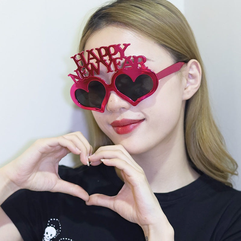 Wholesale Creative New Year Happy Party ABS Sunglasses