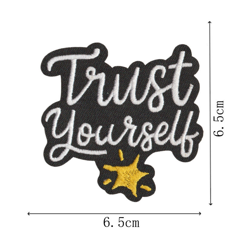 Wholesale Alphabet Women Empowerment Slogan Embroidered Patch