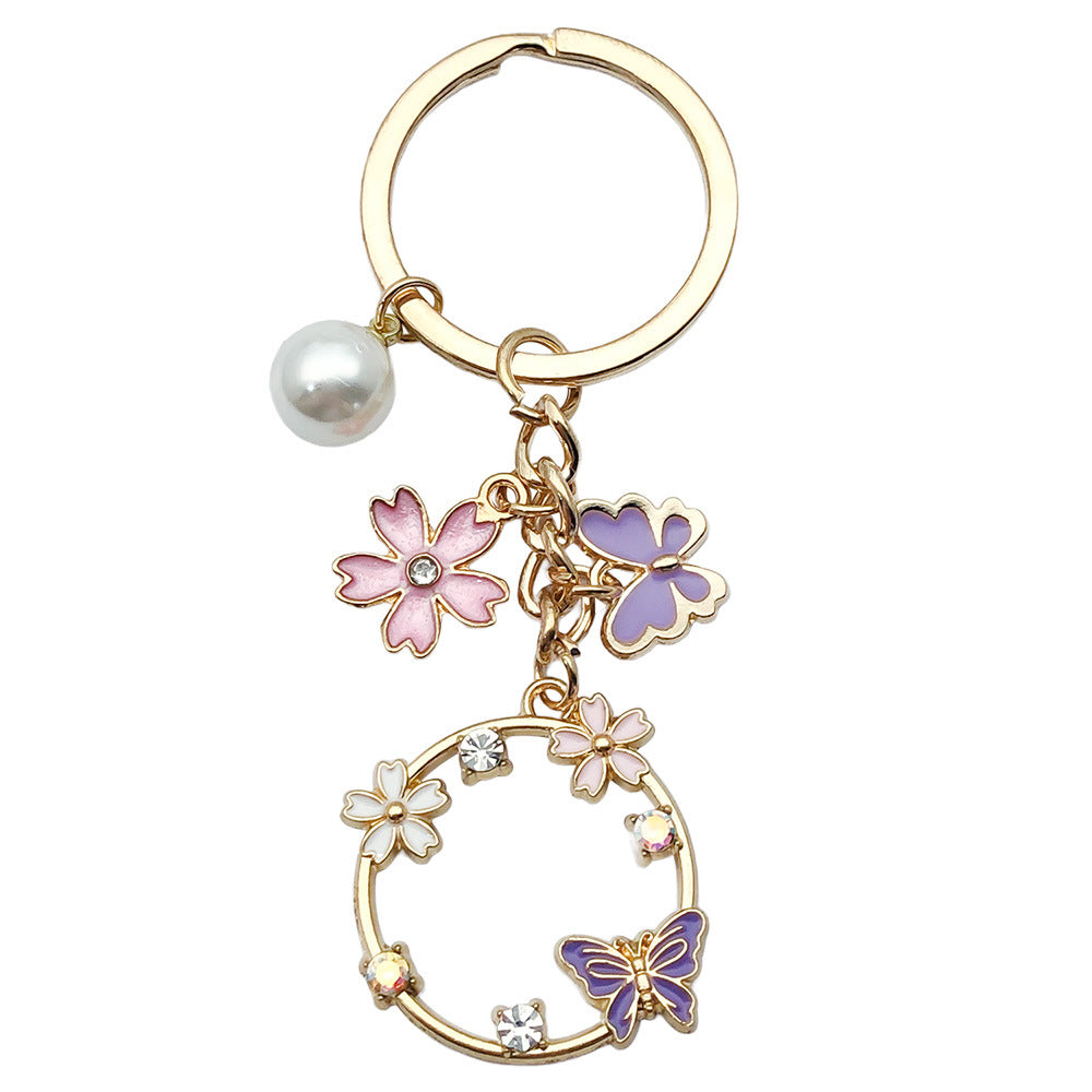 Wholesale Colorful butterfly metal keychain