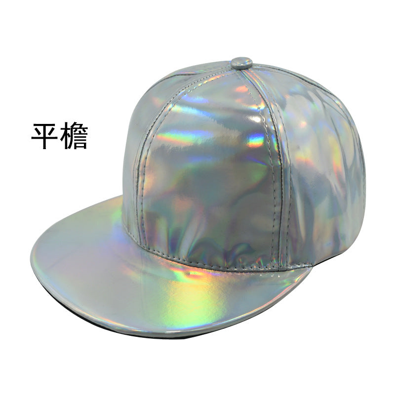 Wholesale new PU leather colorful baseball cap men's street personality cap women's curved brim face small hat
