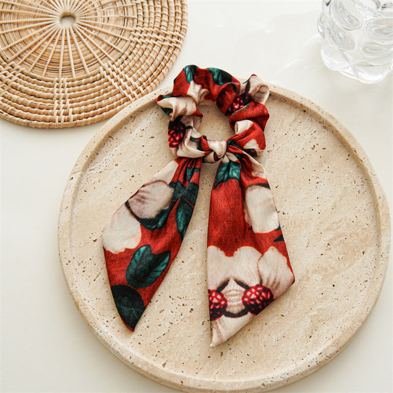 Wholesale Bow Ponytail Knot Hair Bands French Large Intestine Hair Bands