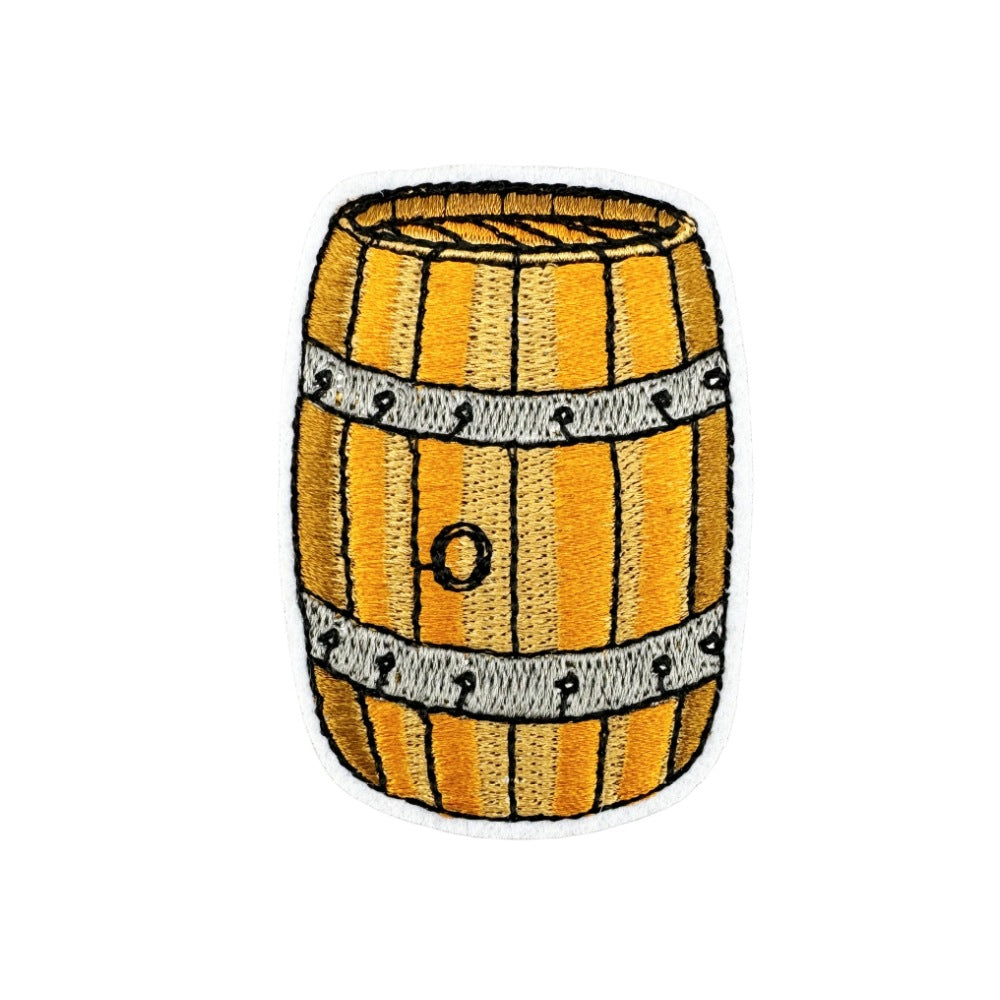 Wholesale Stylish Embroidered Cartoon Beer Patch With Heat Adhesive Backing For Clothing Decoration DIY Craft Resale
