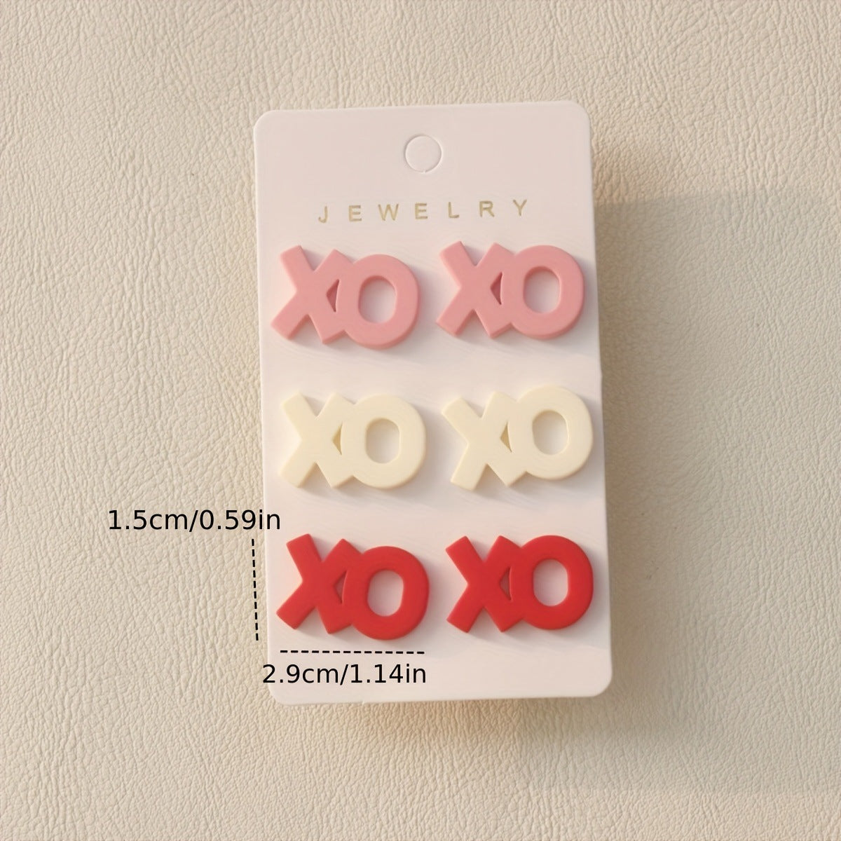 Wholesale Xo Earrings  Three-Color Earrings Valentine' s Day/Mother' s Day