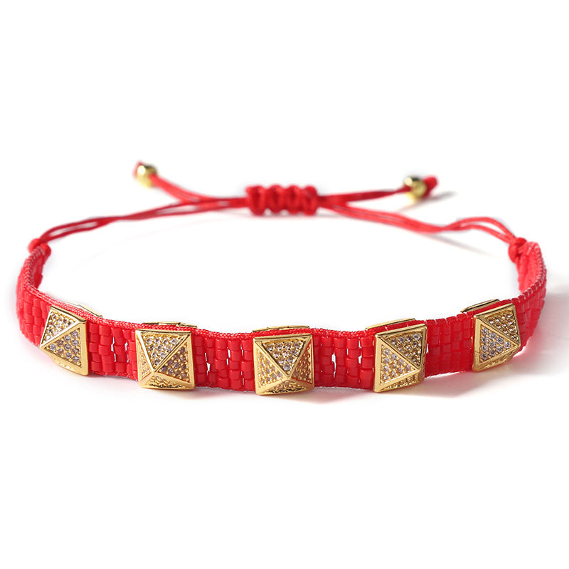 Wholesale Fashion Simple Bohemian Hand-woven Diamond Bracelet