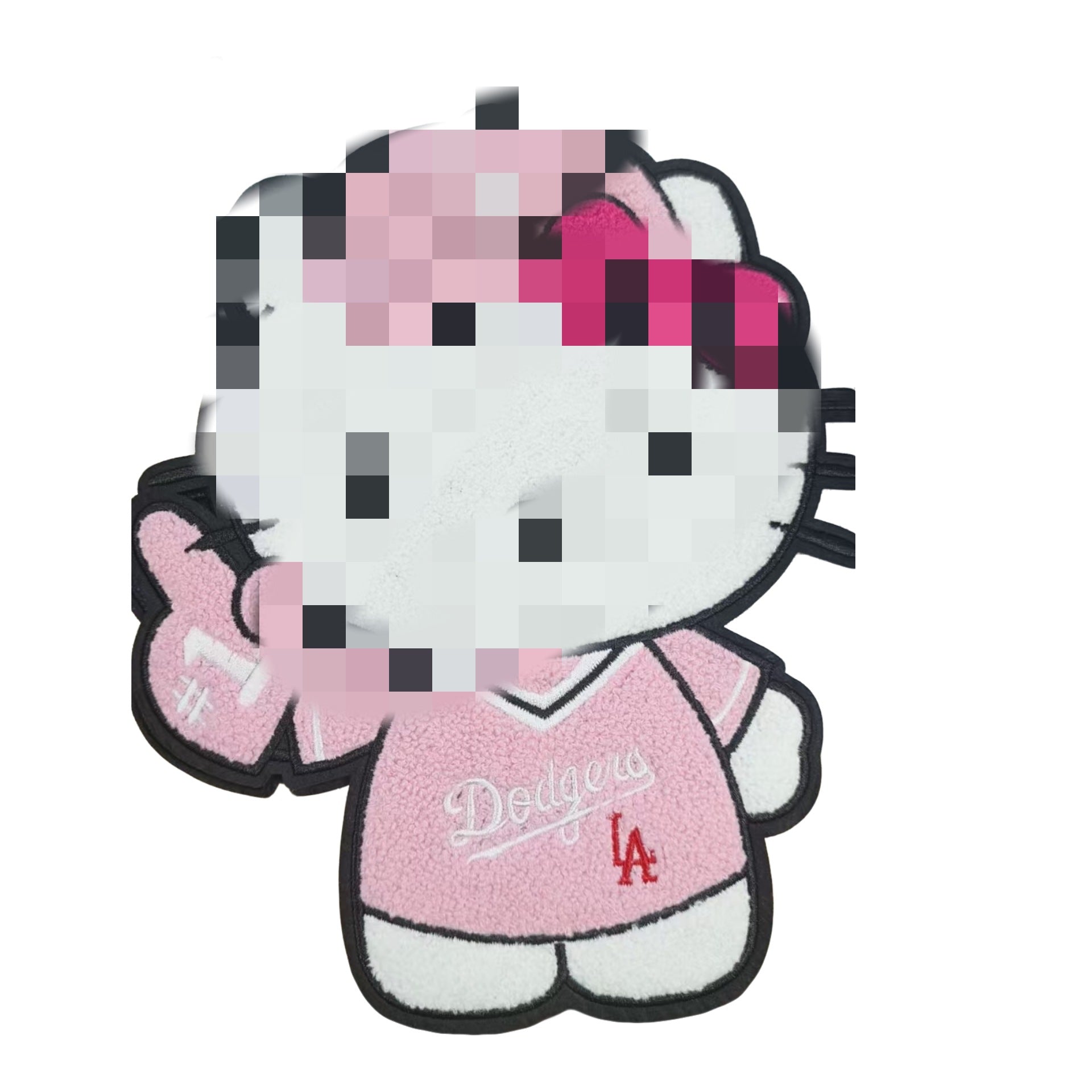 Wholesale LA Team Football Embroidered Patch Pink Hot Melt Adhesive Design For Coats And Bags Boutique Resale OLY Exclusive