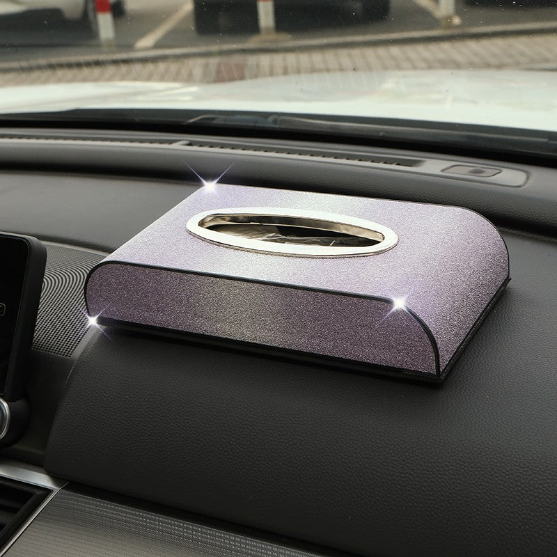 Wholesale Automotive Interior Sequin Fabric Tissue Box