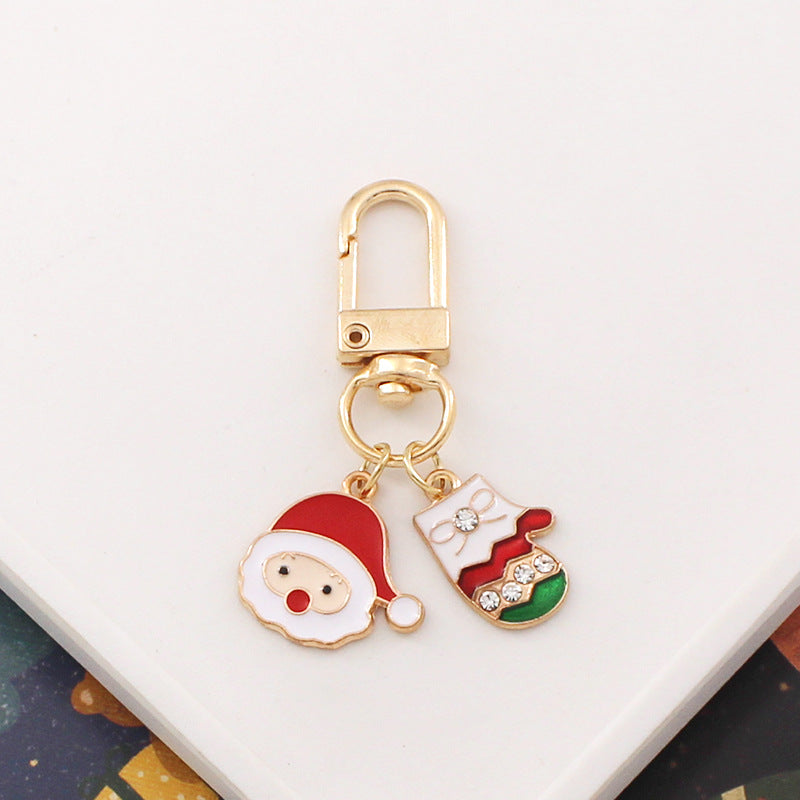 Wholesale Cartoon Christmas Metal Keychain