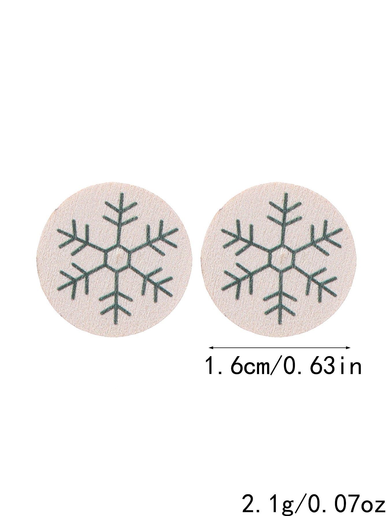 Wholesale Christmas Snowman Christmas Tree Socks Snowflakes Cute Wooden Earrings