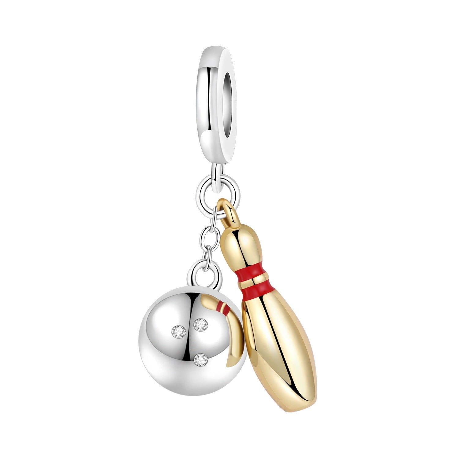 Wholesale Music Sports Series Football Guitar Silver Plated Charms