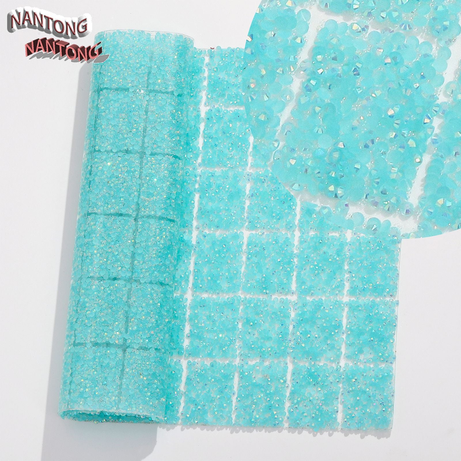 Wholesale Flat bottom round hot-drill hot melt adhesive stickers double-sided square diamond stickers diamond clothing diamond nail table cushion pad can wrap 78pcs pens