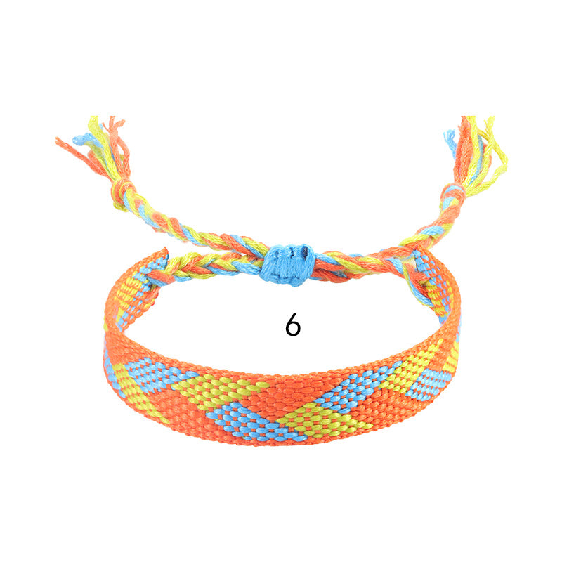 Wholesale Bohemian Ethnic Style Cotton and Linen Braided Bracelets