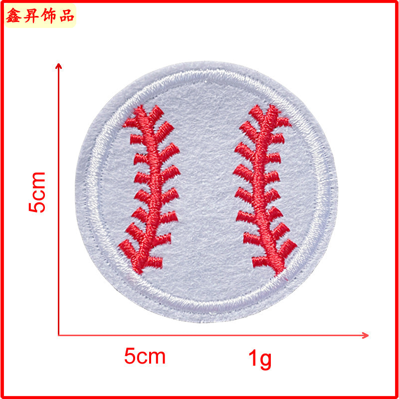 Wholesale 10pcs Baseball Softball Volleyball Blue Ball Football Towels Embroidered Patches FS