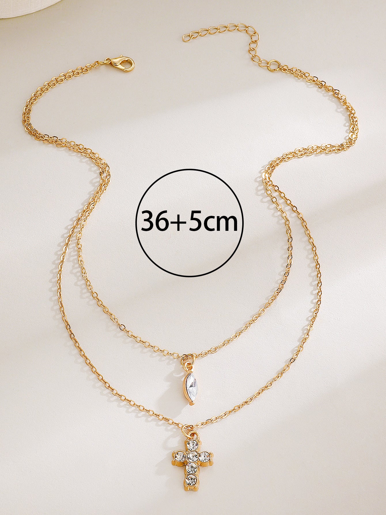 Wholesale Female Cross Creative Design Geometric Lockbone Punk Hip-hop Necklace Chain