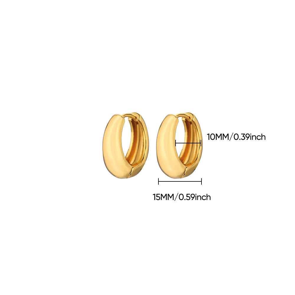 Wholesale Gold Geometric Solid Square Atmospheric Earrings