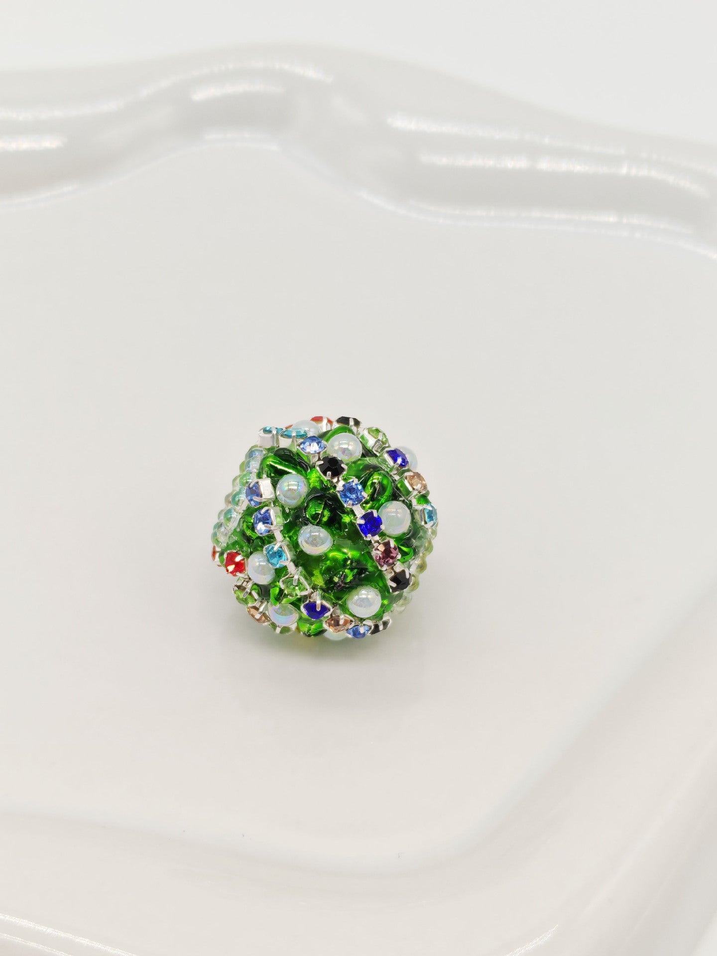 Wholesale 10pcs drill ball colored straight hole Acrylic Beads