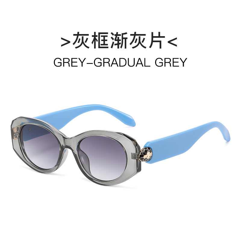 Wholesale Metal snake head oval personality fashion versatile Sunglasses