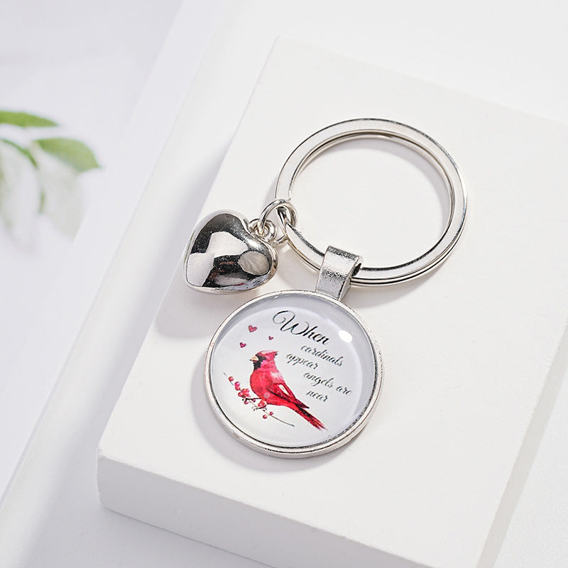 Wholesale Metal Cardinal Bird Keychain