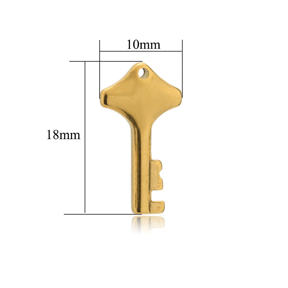 Wholesale 5PCS/PACK Stainless Steel Hollow Heart Key Padlock Small Pendant DIY Jewelry Accessories