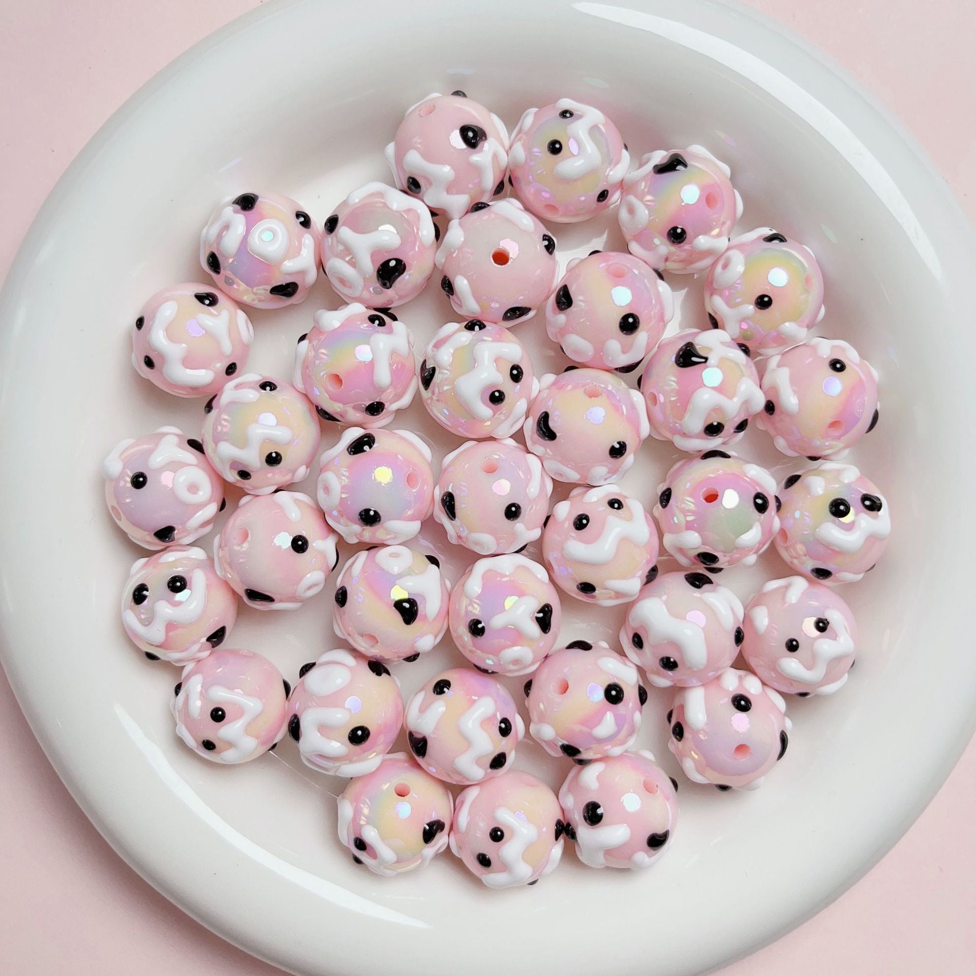 Wholesale Acrylic Hand Painted Cartoon Diy Beads