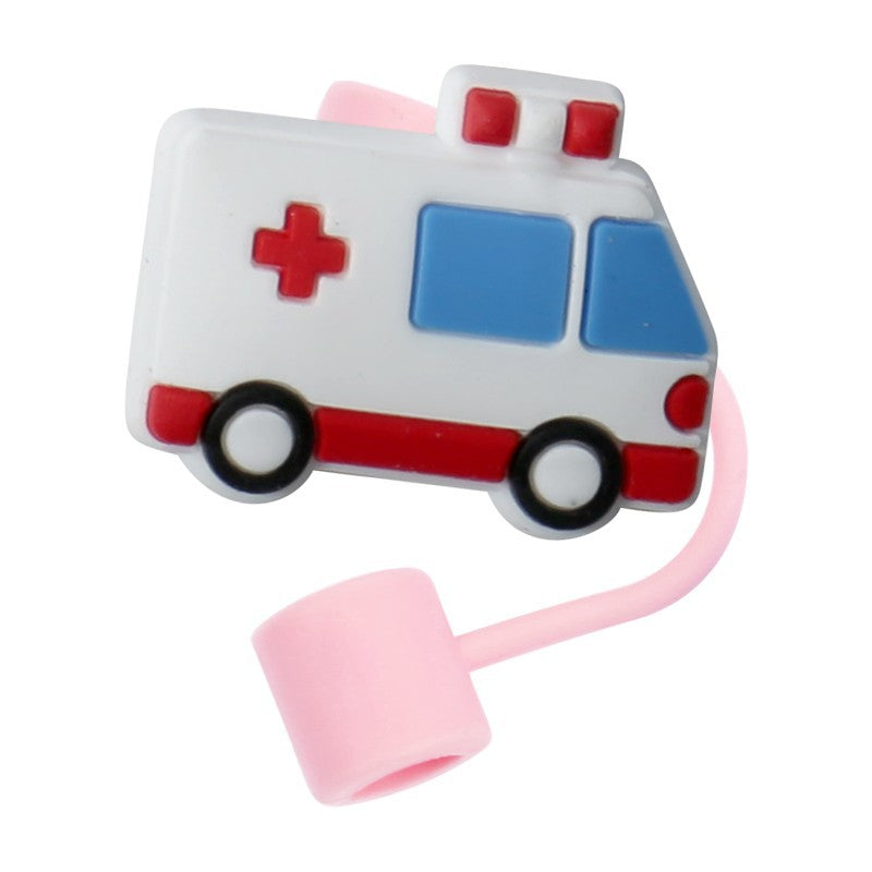 Wholesale 10pcs Medical Cartoon Organ Silicone Straw Cap Cup Accessories