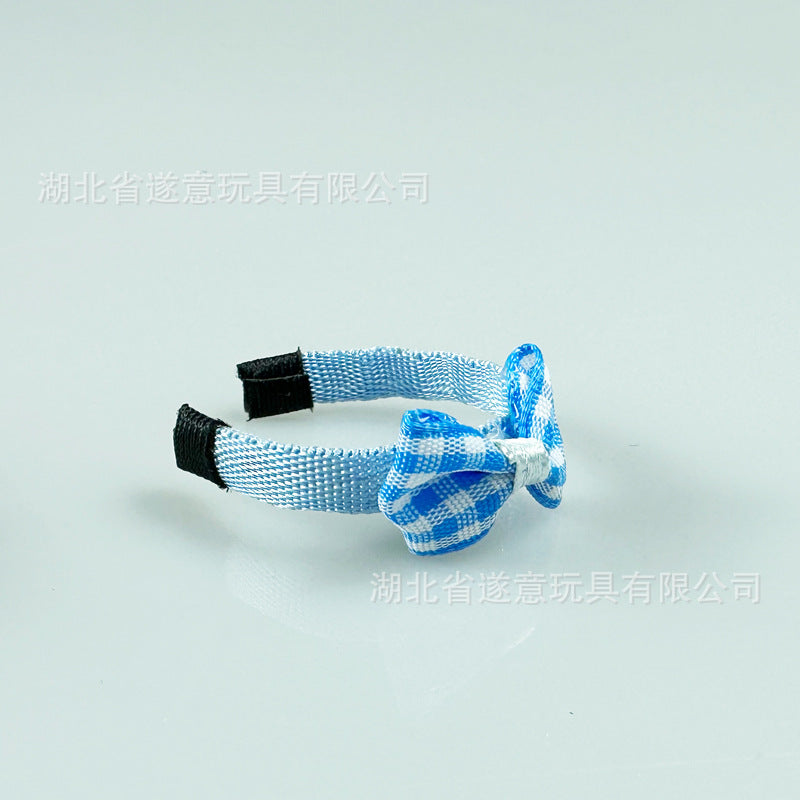 Wholesale 1:12 dollhouse dollhouse Accessories ob11 Handmade diy Dressing Scene Headband Hairband Pearl Hairpin