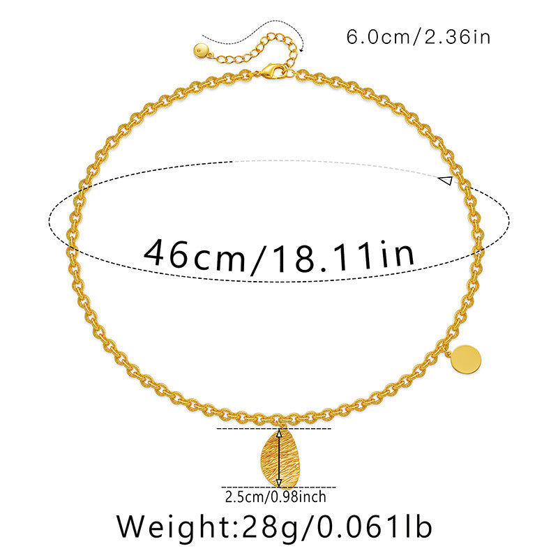 Wholesale Real Gold Electroplated Thick Chain Heavy Metal Style Necklace
