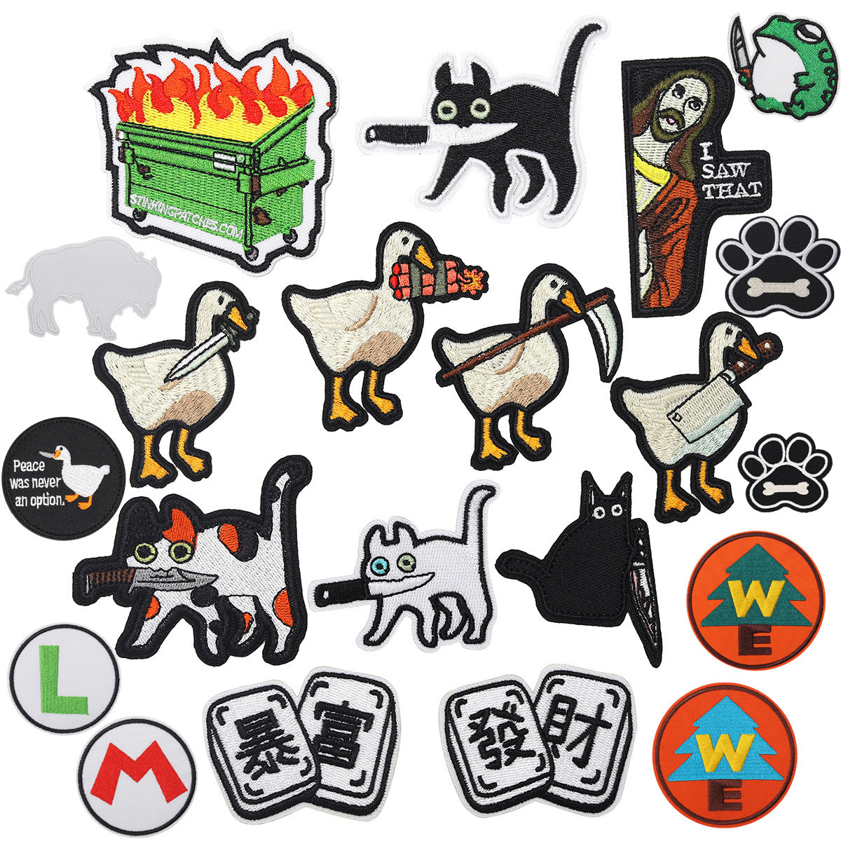 Wholesale Twill Cartoon Duck Embroidered Iron On Patches DIY Clothing Towel Applique 4 Styles Boutique Resale