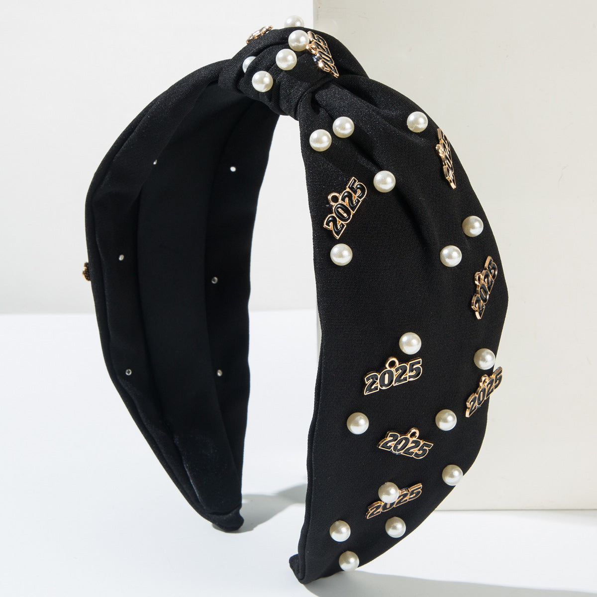 Wholesale New Year's Inlaid Pearl 2025 Digital Accessory Headband