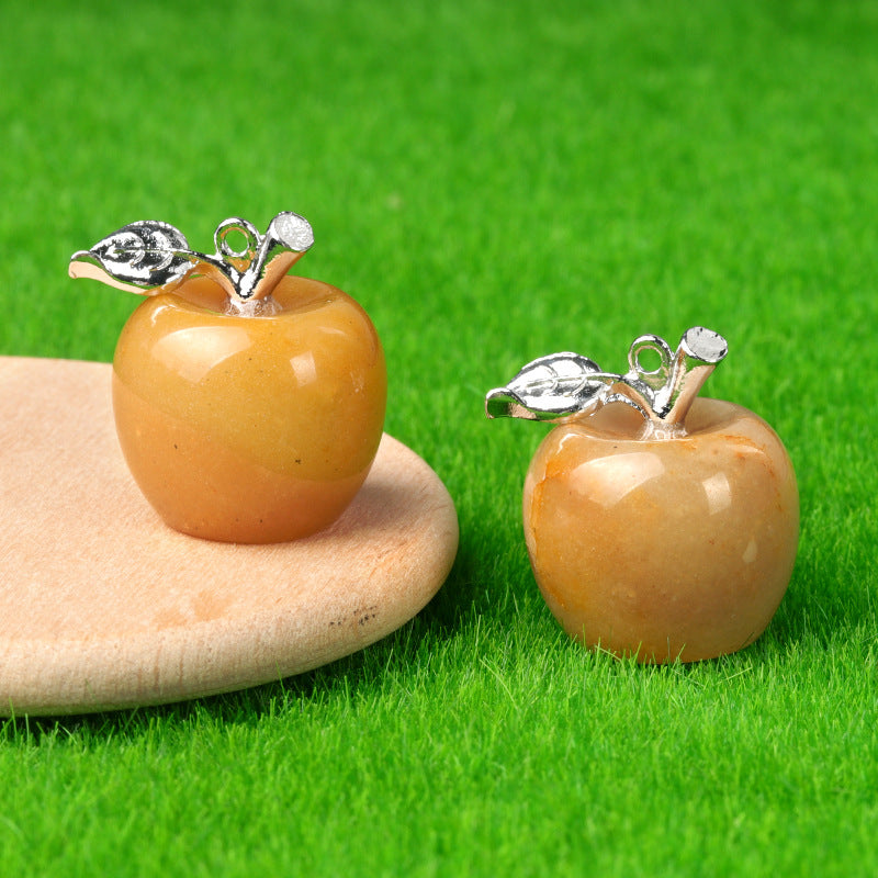 Wholesale Natural Crystal Small Apple Decorative Pendant