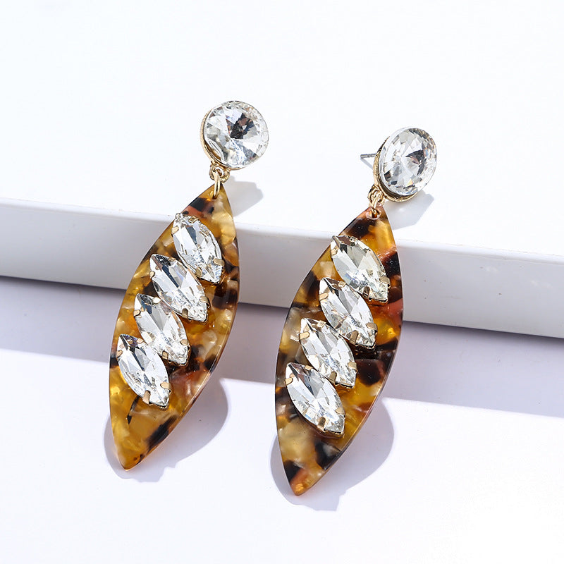 Pendientes al por mayor de diamantes acrílicos