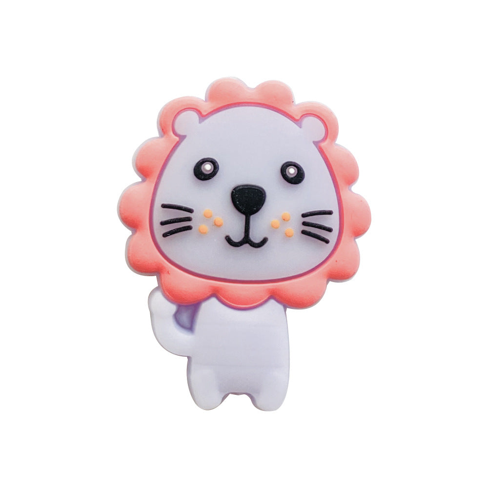 Wholesale of 10pcs Silicone Lion Cartoon Animals DIY Focal beads