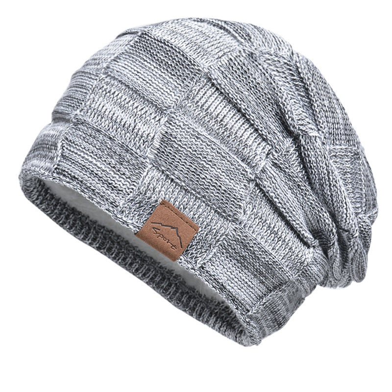 Wholesale Autumn and Winter Plus Velvet Mixed Color Versatile Wool Knitted Hat