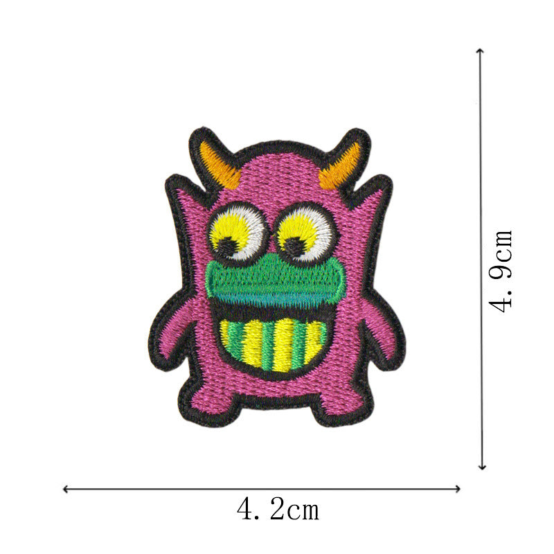 Wholesale Trendy  Ghost Patch Set 9 Embroidered Cloth Patches For Bag Clothing Towel Decoration DIY Craft Supply