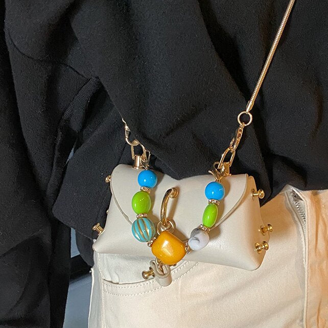 Wholesale Candy Color Chain PU Single Shoulder Crossbody Bag