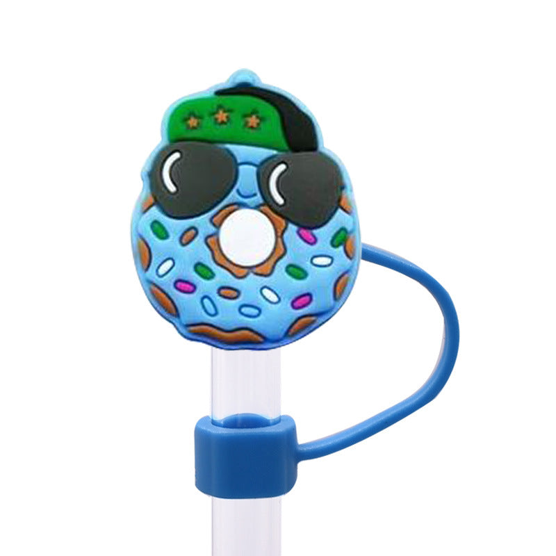 Wholesale  Random 100pcs/pack   Cute food internet celebrity straw cover  Straw Tube Cap