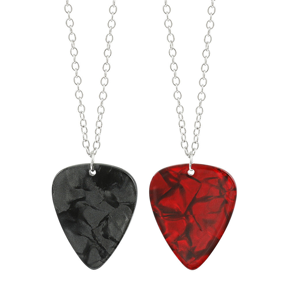 Wholesale Guitar pick necklace acrylic Necklace