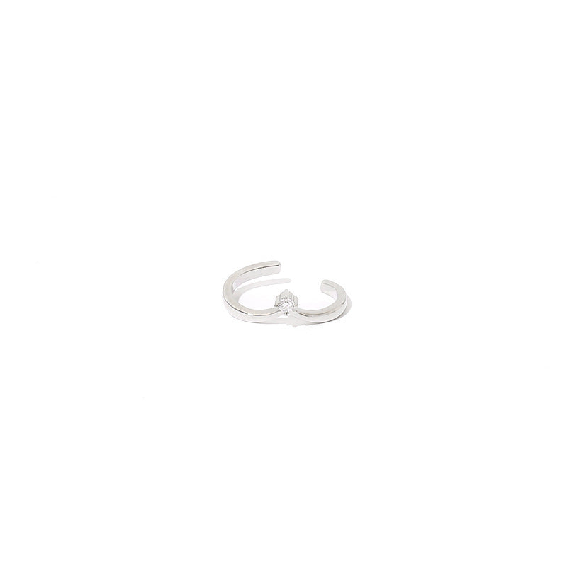 Wholesale Unique Irregular Shape Zirconium No Ear Bone Clip Earrings