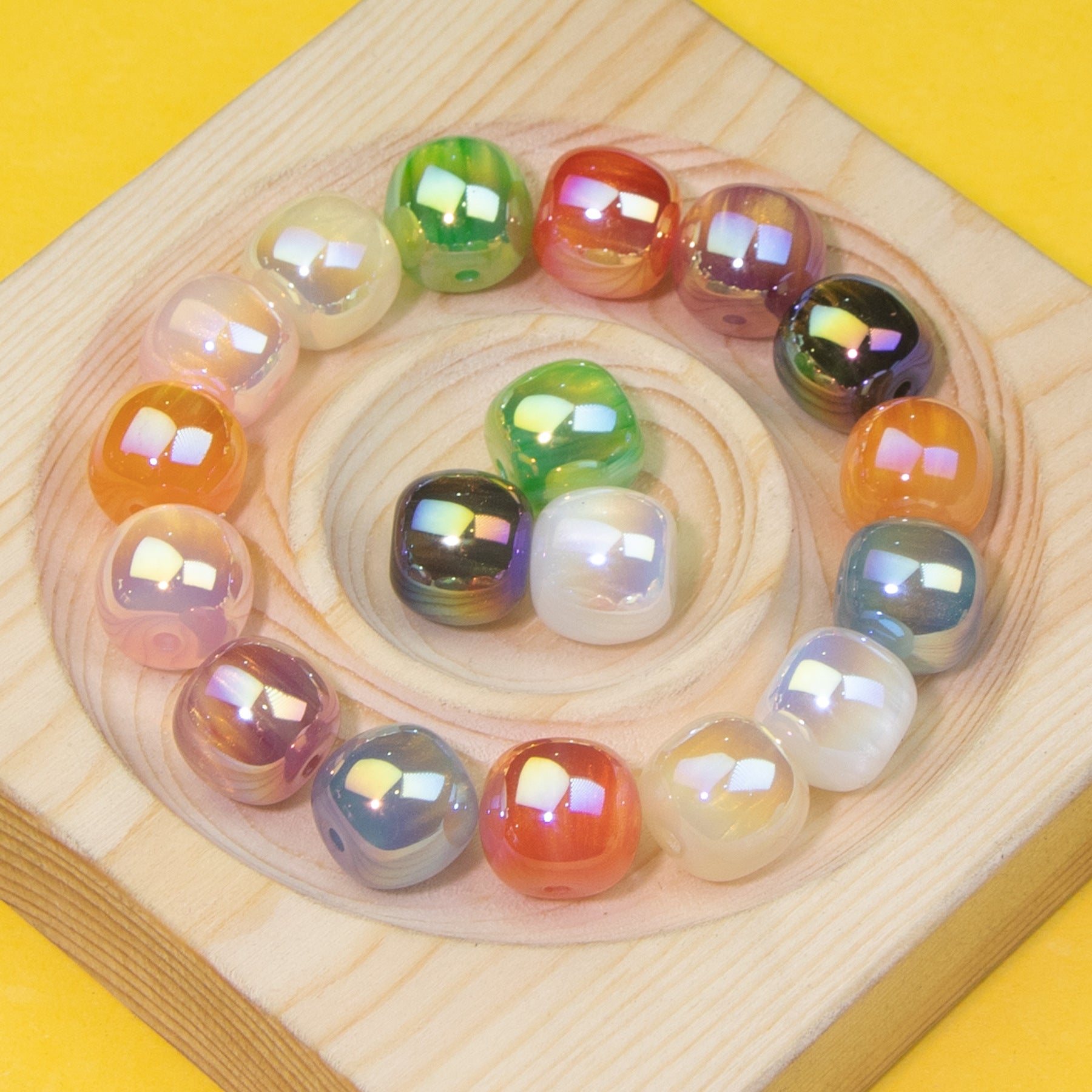 Wholesale 20pcs Dundun Beads Resin Straight Hole Beads